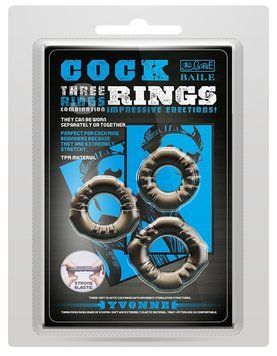 Набор из 3-х эрекционных колец COCK THREE RINGS, BI-210263 BI-210263 фото