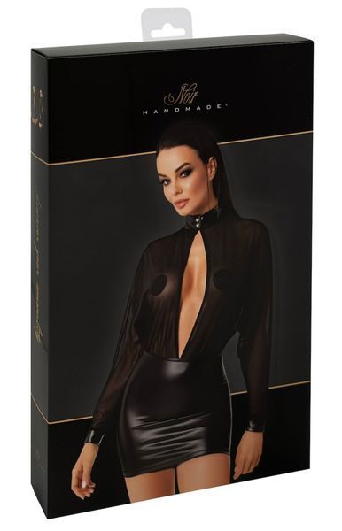 Сукня Noir Handmade F348 Powerwetlook and tulle dress - M SX2090 фото