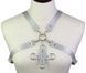 Портупея из искусственной кожи с фиксатором Women's PU Leather Chest Harness Caged Bra GREY SKN-AS25 GREY фото 1