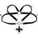 Портупея из искусственной кожи с фиксатором Women's PU Leather Chest Harness Caged Bra GREY SKN-AS25 GREY фото 5