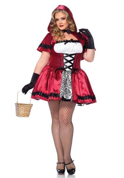Эротический костюм Красной шапочки Leg Avenue Gothic Red Riding Hood 3X&ndash;4X, платье, накидка SO9127 фото