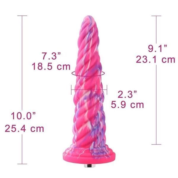 Фаллоимитатор для секс-машин Hismith Awl Shape Silicone Dildo Monster Series, крепление KlicLok SO9965 фото