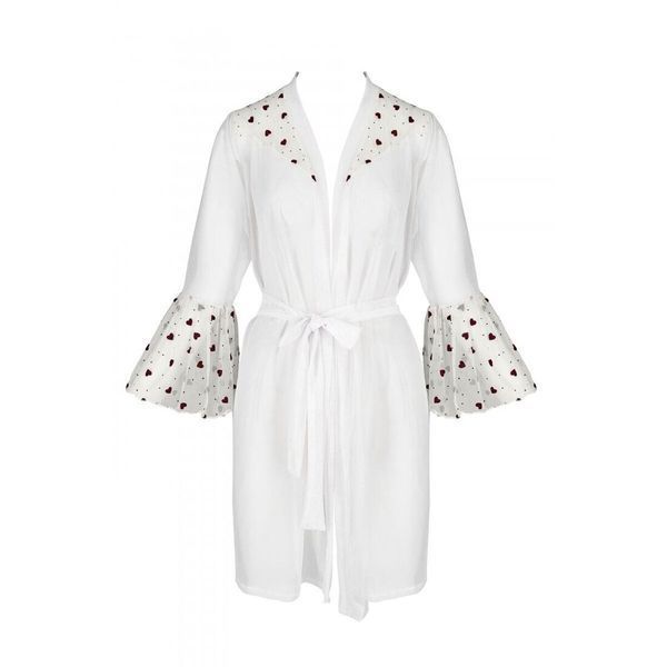 Воздушный пеньюар Passion LOVELIA PEIGNOIR L/XL, white SO4774 фото