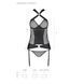 Сетчатый комплект корсет с халтером, съемные подвязки и трусики Passion AMANDA CORSET 2XL/3XL black SO5320 фото 7