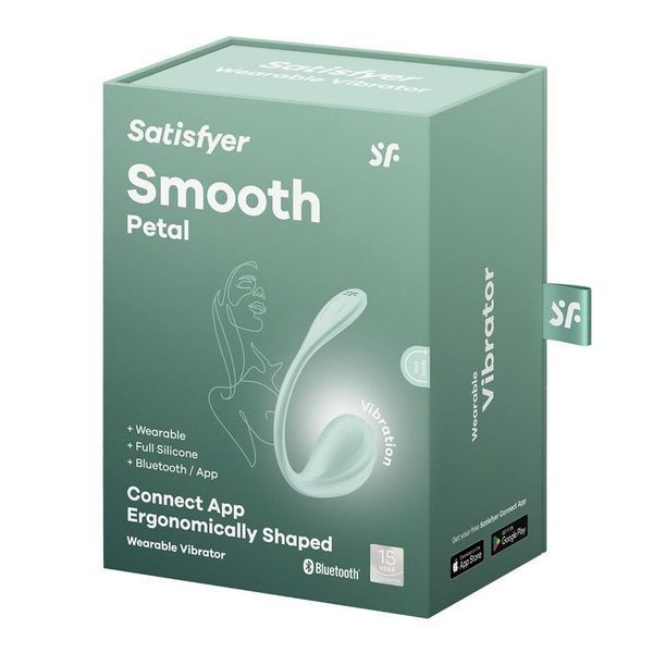 Смарт-виброяйцо Satisfyer Smooth Petal Connect App Mint SX0666 фото