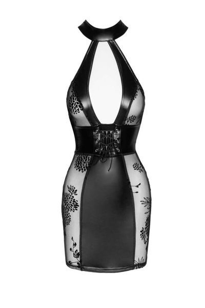 Сукня Noir Handmade F238 Short tulle dress with powerwetlook inserts, XXL SX0131 фото