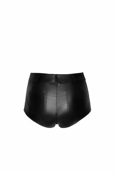 Шортики Noir Handmade F318 Wild, S, black, під латекс, крокодиловий принт, з доступом SX0333 фото