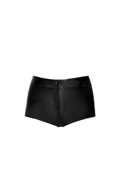 Шортики Noir Handmade F318 Wild, XL, black, під латекс, крокодиловий принт, з доступом SX0336 фото