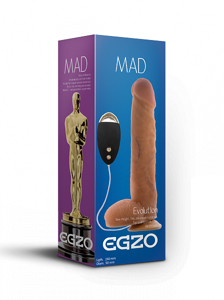 Вібратор&nbsp;на&nbsp;присоску EGZO Ciberskin DVR005 ( 24 см х 5 см ) DVR005 фото
