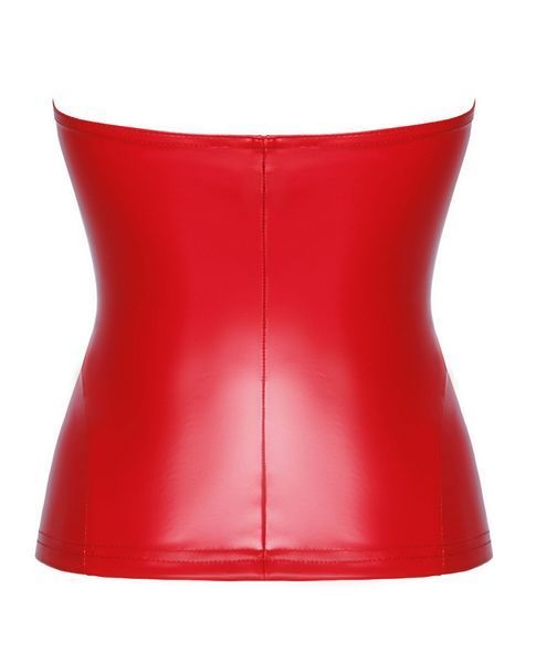 Корсет Noir Handmade F355 Red powerwetlook corset - XXL SX2027 фото
