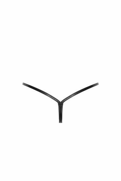 Трусики-стринги Noir Handmade P012 Wild, XL, под латекс, крокодиловый принт, застежки по бокам SX0342 фото
