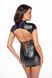 Платье Noir Handmade F309 Fantasy, L, black, мини, под латекс, короткий рукав, шнуровка сзади SX0293 фото 3