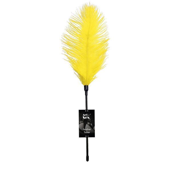 Щекоталка со страусиным пером Art of Sex &ndash; Feather Tickler, желтая SO7136 фото