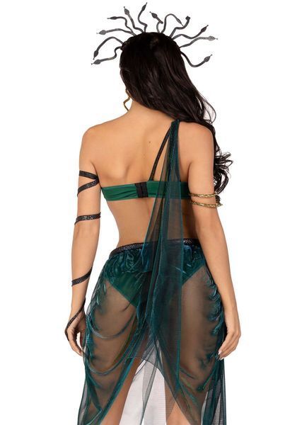 Эротический костюм Медузы Горгоны Leg Avenue Medusa Costume M, топ, юбка, нарукавники, украшения SO9213 фото