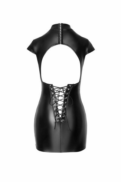 Платье Noir Handmade F309 Fantasy, 3XL, black, мини, под латекс, короткий рукав, шнуровка сзади SX0296 фото