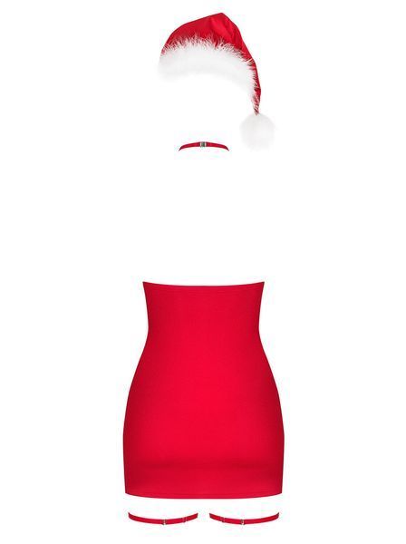 Сорочка Obsessive Kissmas chemise red 2XL/3XL SX1158 фото