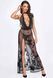 Платье Noir Handmade F312 Divinity, XXL, black, прозрачное, в пол, открытая спина, разрез сбоку SX0313 фото 3