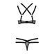 Комплект белья Passion Exclusive HAGAR SET S/M, black, стрепы, трусики и лиф PS24705 фото 6