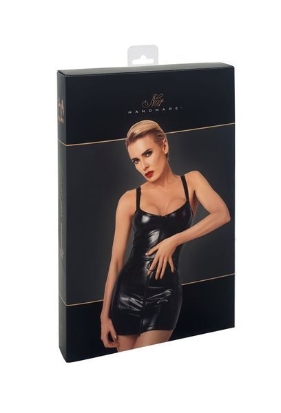 Платье Noir Handmade F320 Starlet, M, под латекс, мини, молния по всей длине, кольцо на поясе SX0352 фото