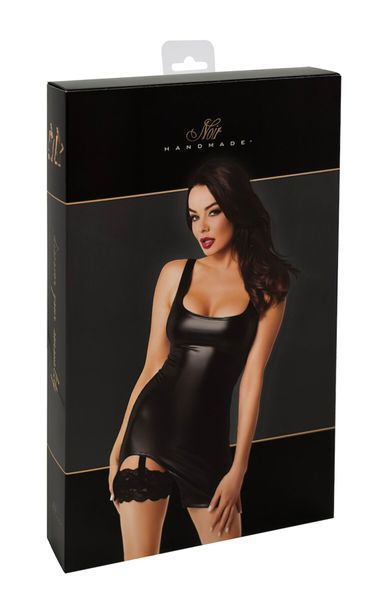 Сукня Noir Handmade F344 Powerwetlook dress with garter - M SX2078 фото