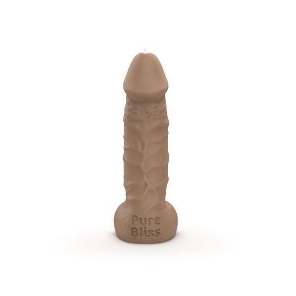 Свічка у вигляді члена Pure Bliss MINI Brown 15 см SX1644 фото