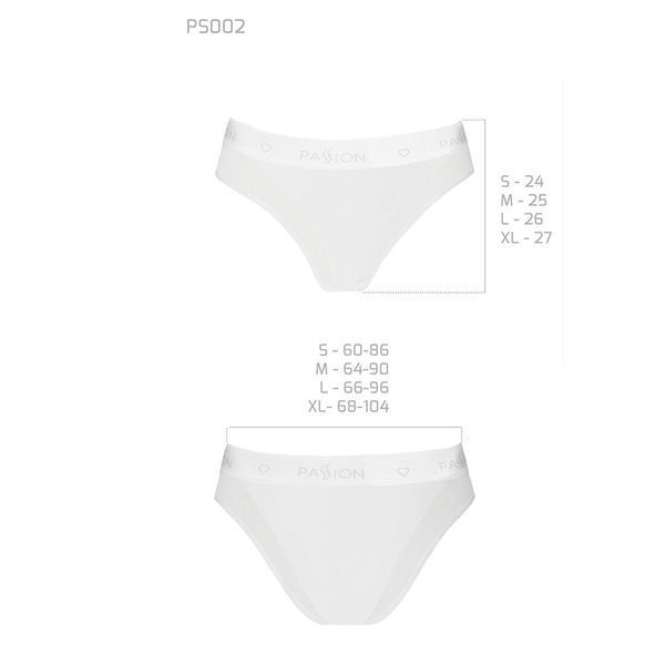Трусики с прозрачной вставкой Passion PS002 PANTIES S, white SO4197 фото