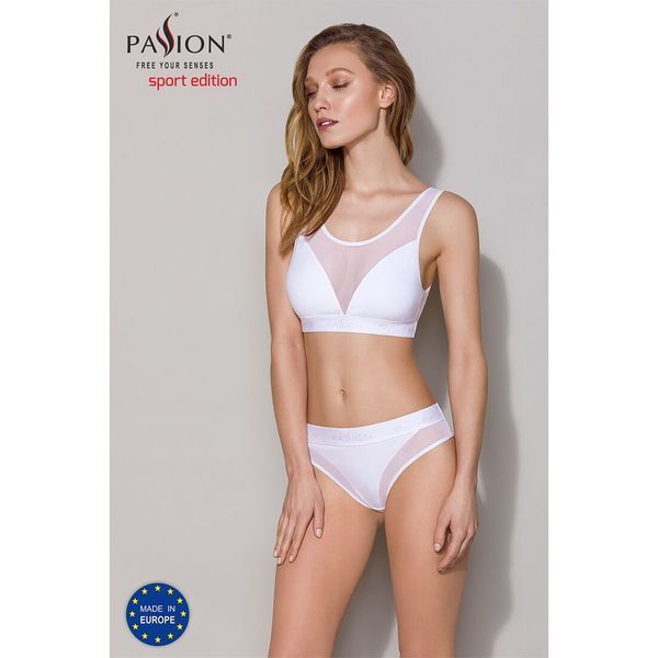 Трусики с прозрачной вставкой Passion PS002 PANTIES S, white SO4197 фото