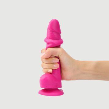 Реалистичный фаллоимитатор Strap-On-Me Sliding Skin Realistic Dildo Fuchsia M, эффект подвижной кожи SO6255 фото