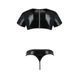 Комплект мужского белья под латекс Passion 057 SET PETER L/XL Black, кроп-топ, стринги SO7633 фото 6