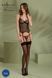 Корсет Passion LEAFA CORSET black S/M, м'які чашки, затискачі для панчіх, стрінги в комплекті SX0504 фото 6